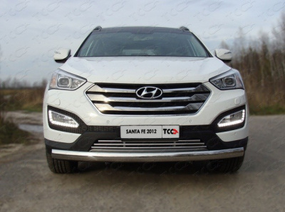 Hyundai Santa Fe (12–) Решётка в передний бампер 16 мм