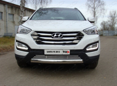 Hyundai Santa Fe (12–) Решётка в передний бампер 16 мм