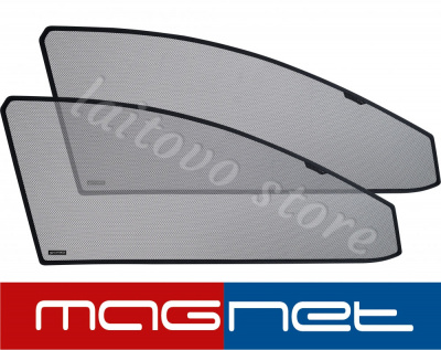 Citroen C-Crosser (2007-2012) комплект бескрепёжныx защитных экранов Chiko magnet, передние боковые (Стандарт)